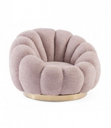 Poltrona Girevole Florel - Rosa Antico