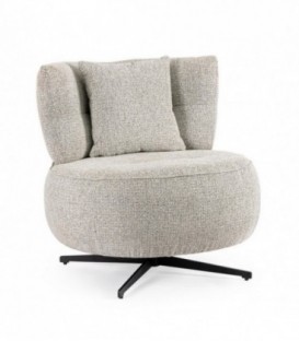 Poltrona Gonnie in Tessuto Grigio Puntinato