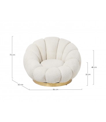 Poltrona Girevole Florel - Beige