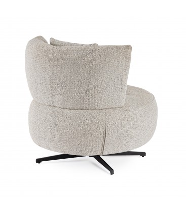 Poltrona Gonnie in Tessuto Grigio Puntinato