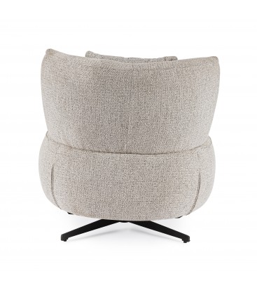 Poltrona Gonnie in Tessuto Grigio Puntinato