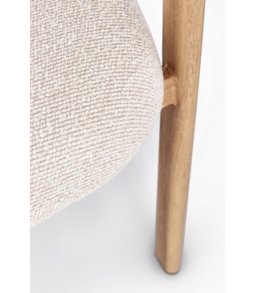 Sedia GIUDITTA con braccioli Rovere e Beige