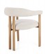 Sedia GIUDITTA con braccioli Rovere e Beige