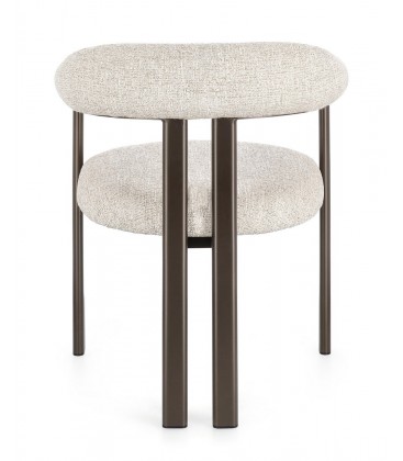 Sedia GIUDITTA con braccioli Bronzo e Sabbia