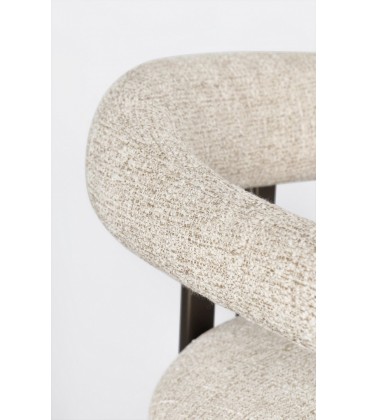 Sedia GIUDITTA con braccioli Bronzo e Sabbia