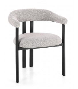 Sedia GIUDITTA con braccioli Nero e Grigio