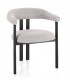 Sedia GIUDITTA con braccioli Nero e Grigio