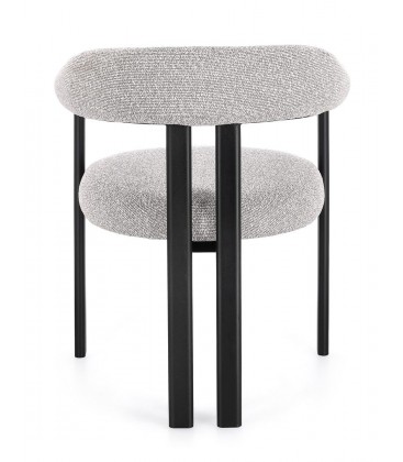 Sedia GIUDITTA con braccioli Nero e Grigio