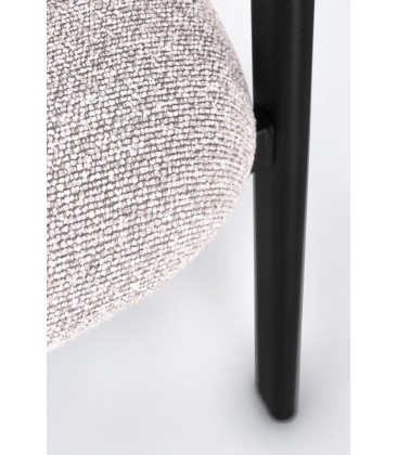 Sedia GIUDITTA con braccioli Nero e Grigio