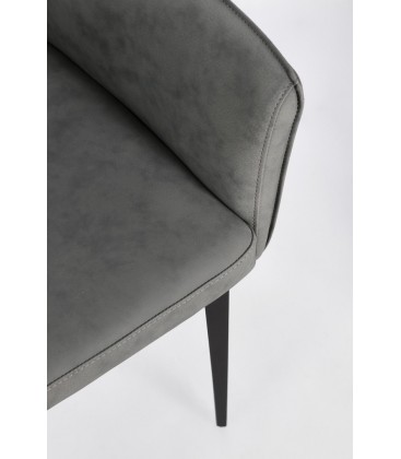 Sedia RUSSELL con braccioli colore Grigio Scuro
