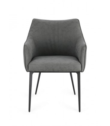 Sedia RUSSELL con braccioli colore Grigio Scuro
