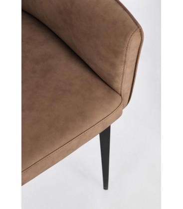 Sedia RUSSELL con braccioli colore Cappuccino