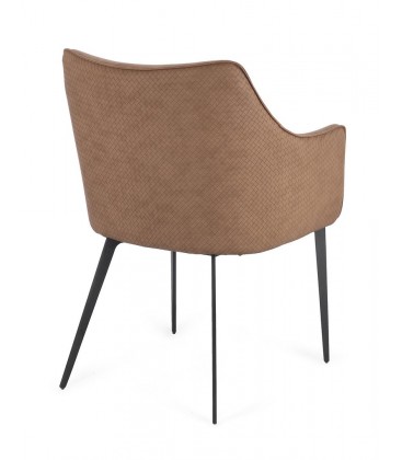 Sedia RUSSELL con braccioli colore Cappuccino