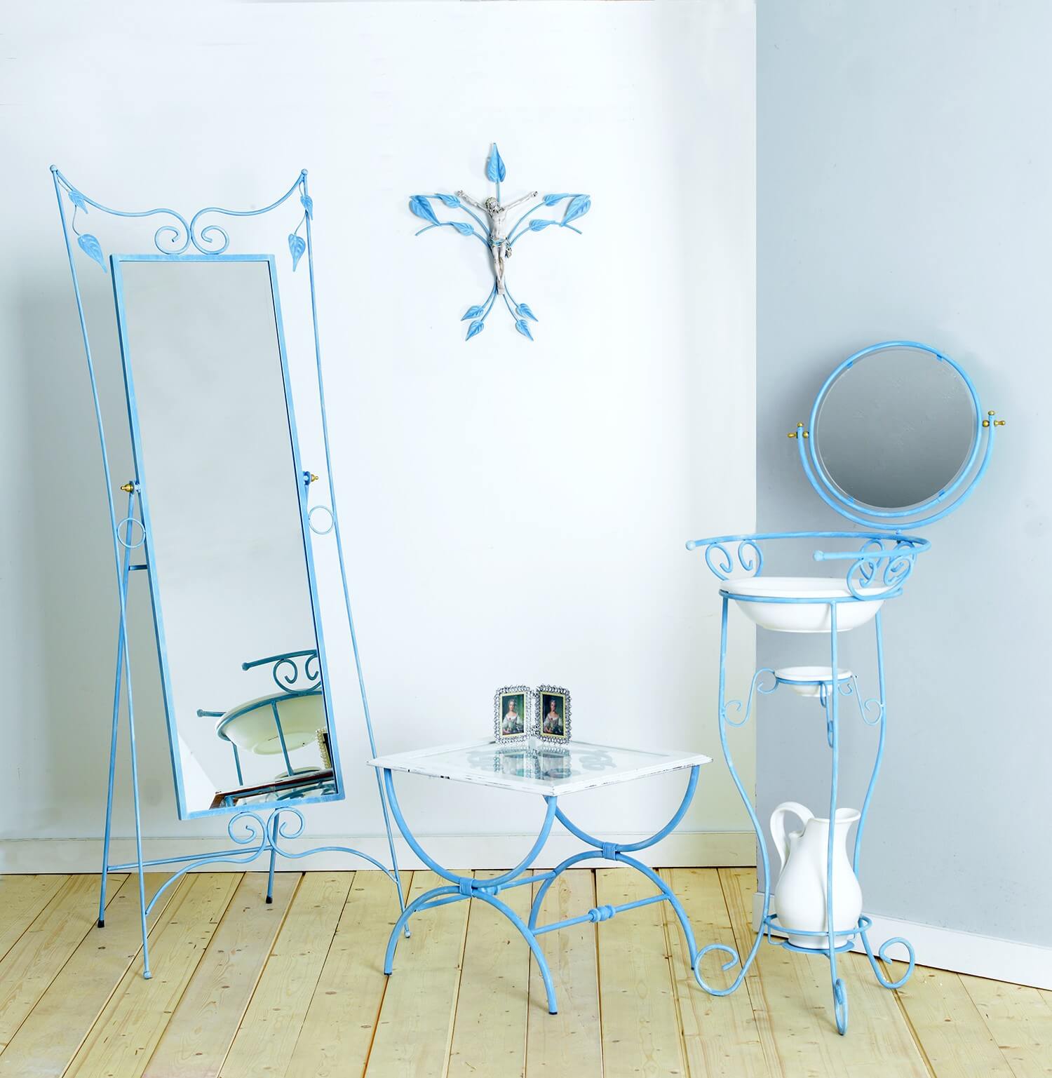 Set arredo ingresso in ferro battuto artigianale