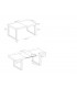 Tavolo allungabile con Base in Metallo
