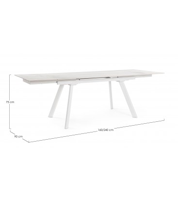 TAVOLO ALL. JARKKO 160-240X90 BIANCO