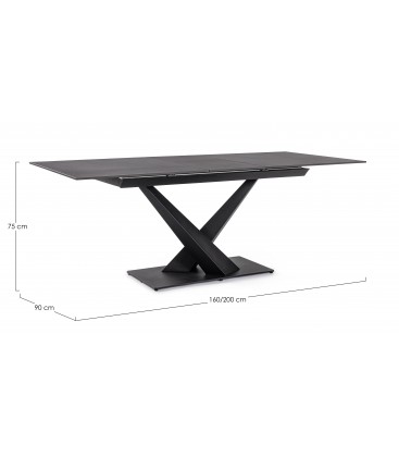 TAVOLO ALL. JOHANNES 160-200X90 BIANCO