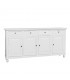 Credenza in legno arte povera 4 porte 4 cassetti Noce