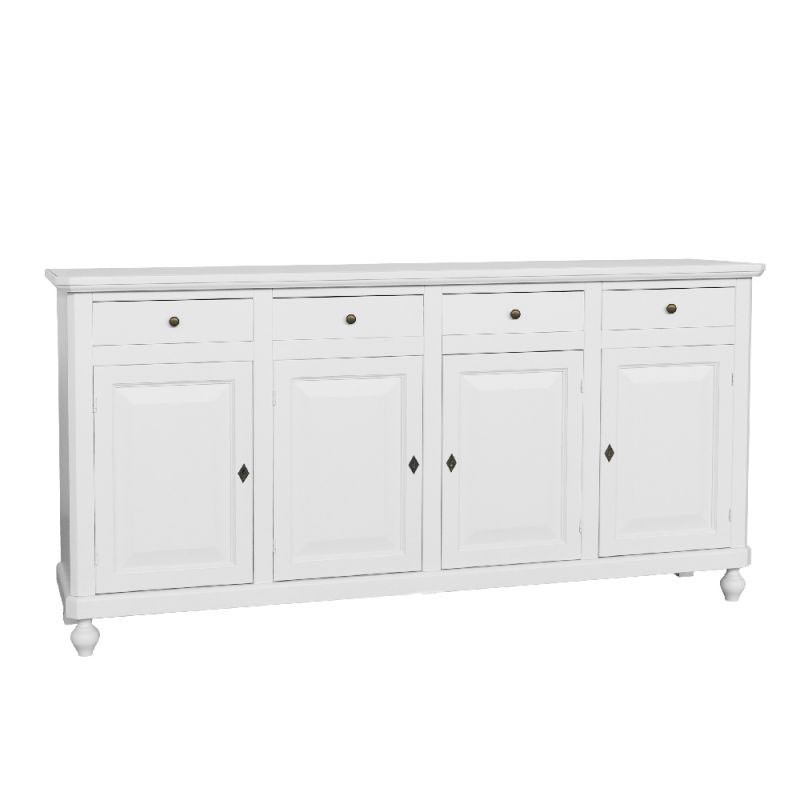 Credenza in legno arte povera 4 porte 4 cassetti