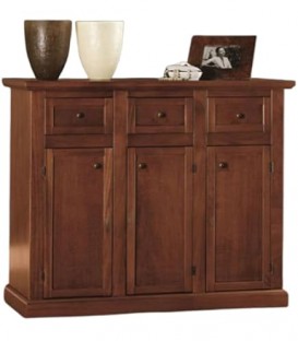 Mobiletto credenza in legno noce lucido