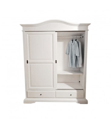 Armadio Legno 2 Ante Scorrevoli Bianco