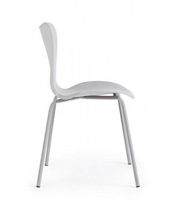 Sedia TESSA colore grigio chiaro e gambe in tinta