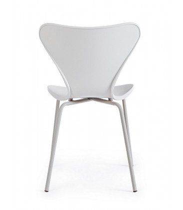 Sedia TESSA colore grigio chiaro e gambe in tinta