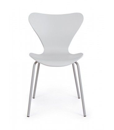 Sedia TESSA colore grigio chiaro e gambe in tinta
