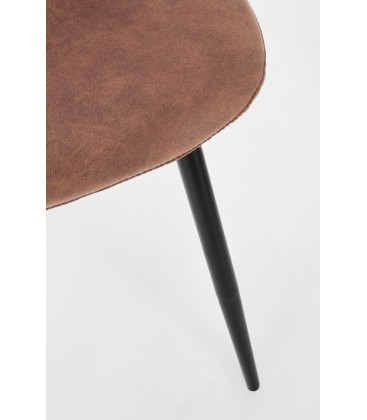 SEDIA NEW IRELIA NERO/MICROF.COGNAC