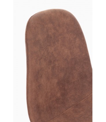 SEDIA NEW IRELIA NERO/MICROF.COGNAC