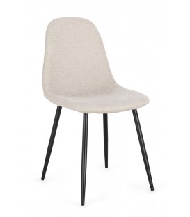 SEDIA NEW IRELIA NERO/VEL.ROSA