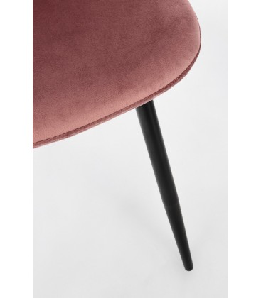 SEDIA NEW IRELIA NERO/VEL.ROSA