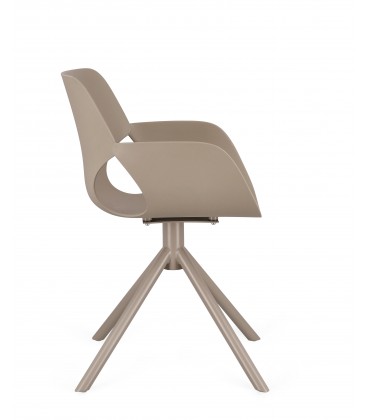 Sedia con braccioli LENNON Tortora