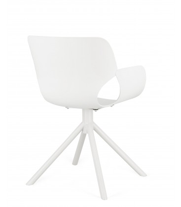 Sedia con braccioli LENNON Bianco