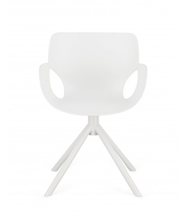 Sedia con braccioli LENNON Bianco