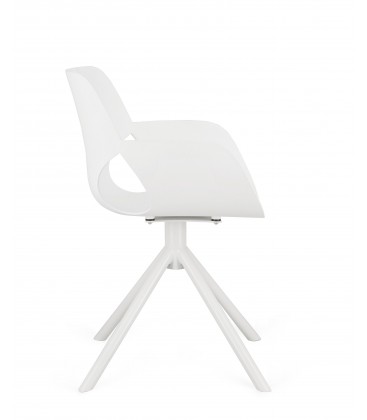 Sedia con braccioli LENNON Bianco