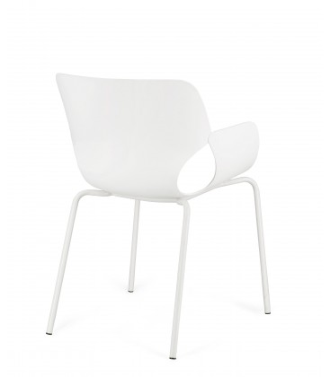 Sedia con braccioli LENNOX Bianco