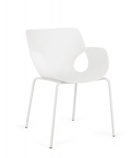 Sedia con braccioli LENNOX Bianco