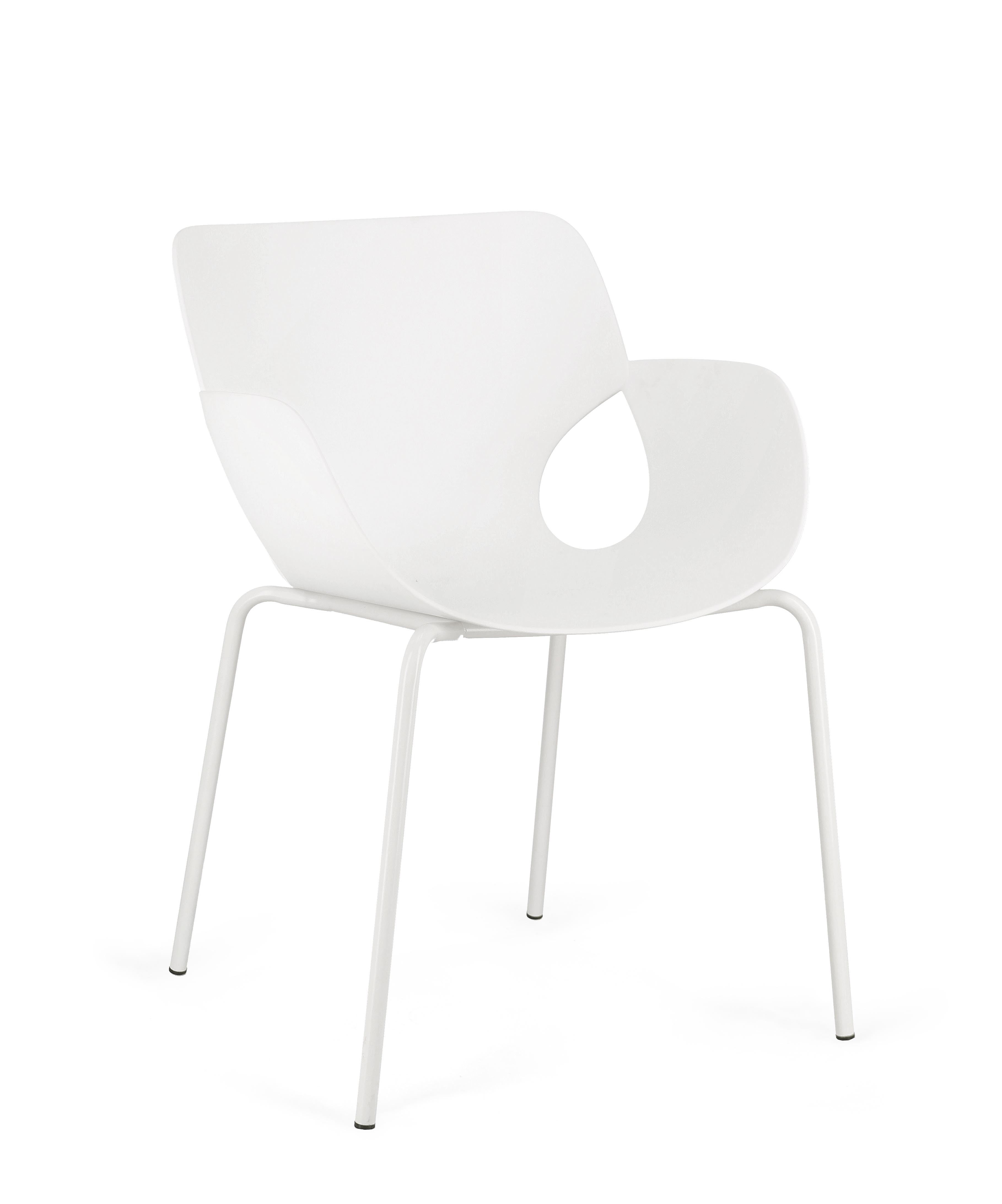 Sedia con braccioli LENNOX Bianco