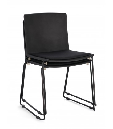 Sedia GIULIA seduta imbottita colore Nero