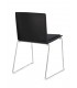Sedia GIULIA seduta imbottita colore Nero gambe cromo