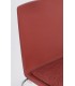 Sedia GIULIA seduta imbottita colore Rosso gambe cromo