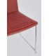 Sedia GIULIA seduta imbottita colore Rosso gambe cromo