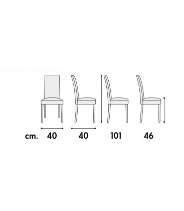 Sedia moderna imbottita in ecopelle effetto capitonné