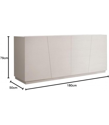 Credenza in abete bianco spazzolato