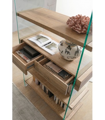 Libreria Kenya 4 Ripiani - 2 Cassetti