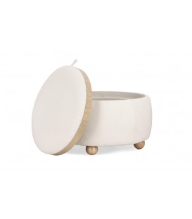 Sgabello Contenitore IRISHA con Vassoio Rimovibile - Bianco