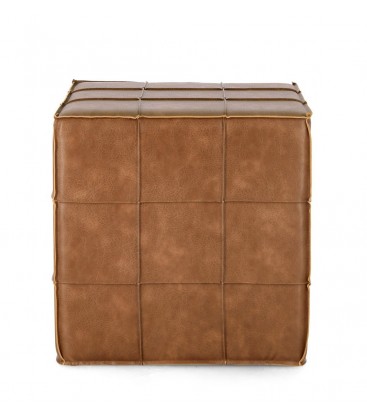 Pouf LARISA in similpelle Marrone