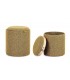 Set 2 Pouf contenitore con Vassoio Rimovibile SASHA - Senape