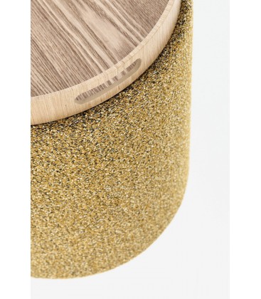 Set 2 Pouf contenitore con Vassoio Rimovibile SASHA - Senape